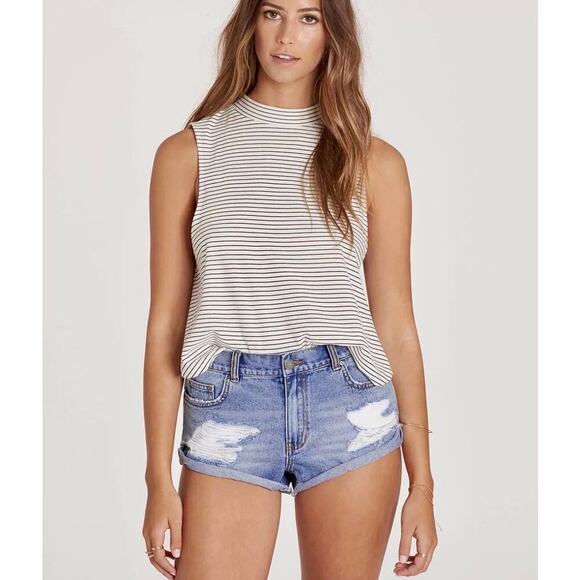 🌴 Billabong Jean Shorts Distressed Denim Cutoffs, Size 31 - Picture 2 of 7